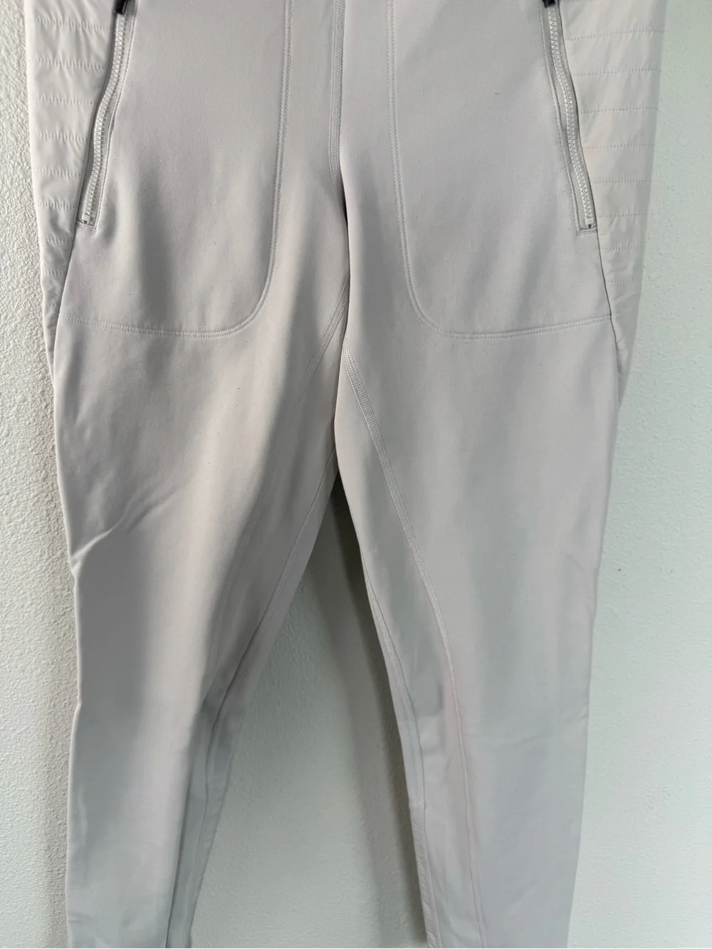 Athleta Peak Hybrid Fleece Tight Pant Birch Grey Winter Sport Ski Women’s Medium